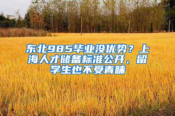 东北985毕业没优势？上海人才储备标准公开，留学生也不受青睐