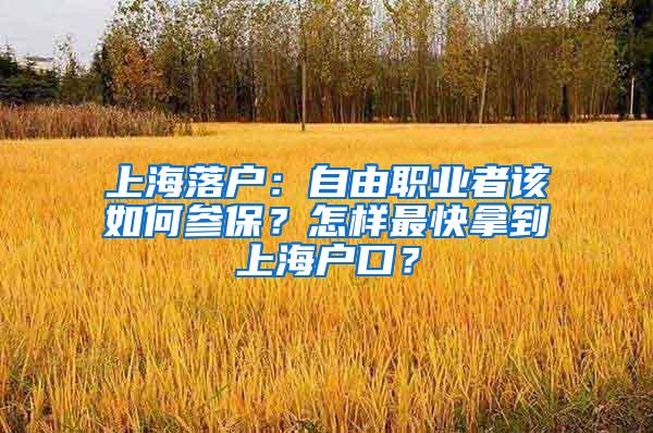 上海落户：自由职业者该如何参保？怎样最快拿到上海户口？