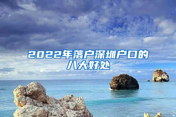 2022年落户深圳户口的八大好处