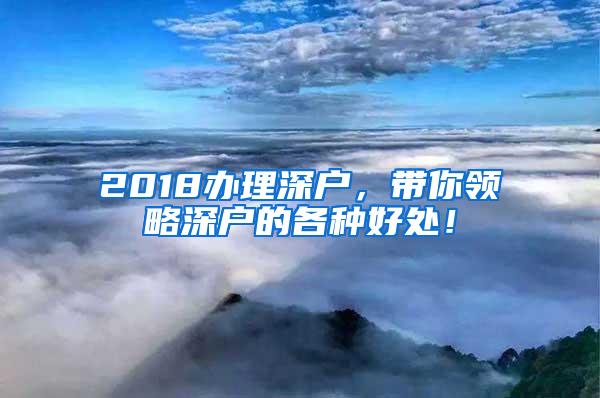 2018办理深户，带你领略深户的各种好处！