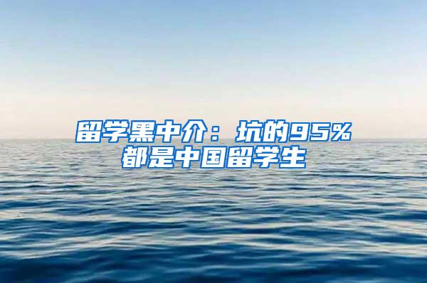 留学黑中介：坑的95%都是中国留学生