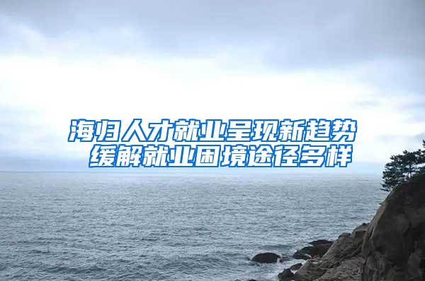 海归人才就业呈现新趋势 缓解就业困境途径多样