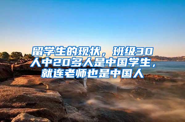 留学生的现状，班级30人中20多人是中国学生，就连老师也是中国人