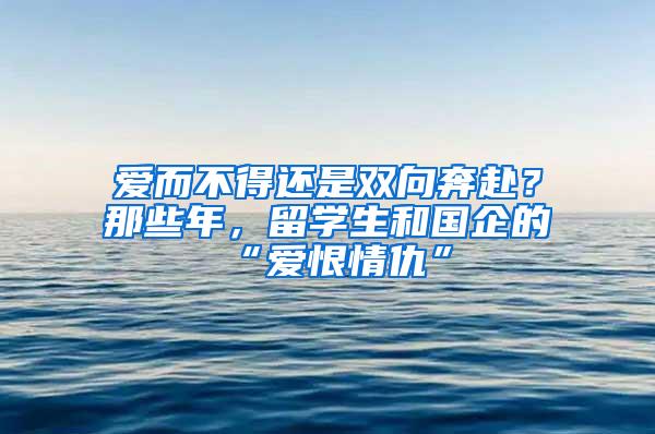 爱而不得还是双向奔赴？那些年，留学生和国企的“爱恨情仇”