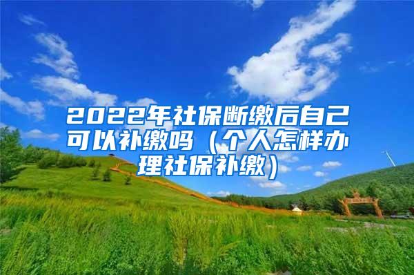 2022年社保断缴后自己可以补缴吗（个人怎样办理社保补缴）