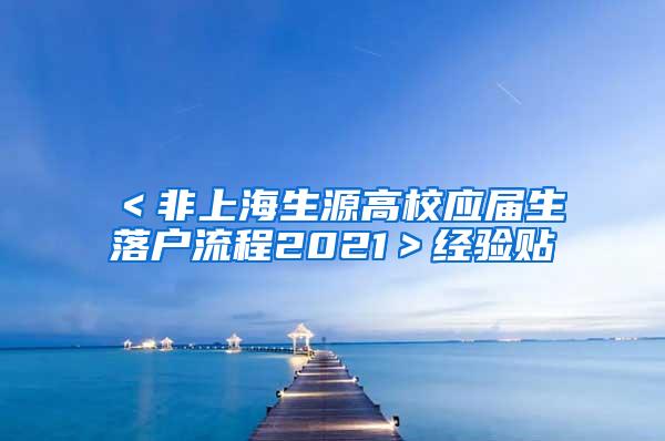 ＜非上海生源高校应届生落户流程2021＞经验贴