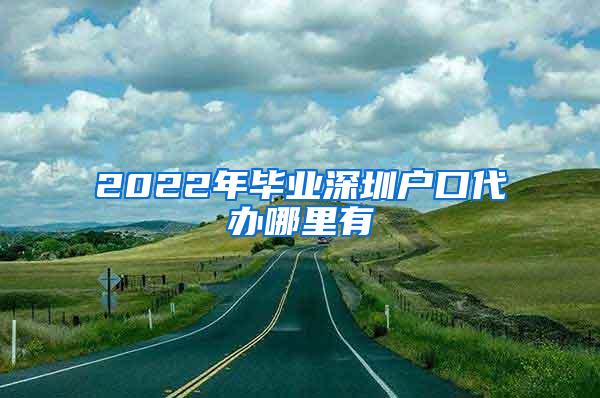 2022年毕业深圳户口代办哪里有