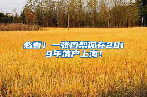 必看！一张图帮你在2019年落户上海！