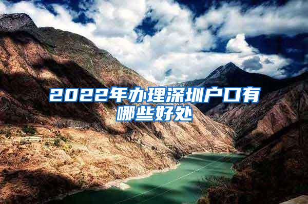 2022年办理深圳户口有哪些好处