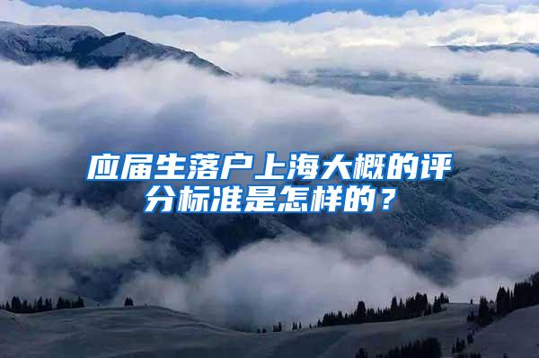 应届生落户上海大概的评分标准是怎样的？