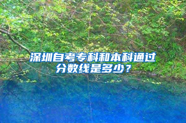 深圳自考专科和本科通过分数线是多少？