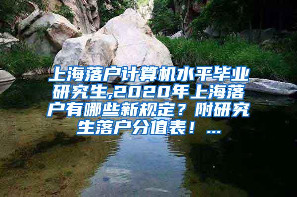 上海落户计算机水平毕业研究生,2020年上海落户有哪些新规定？附研究生落户分值表！...