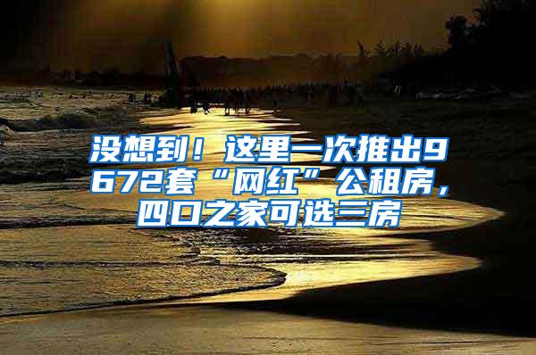 没想到！这里一次推出9672套“网红”公租房，四口之家可选三房