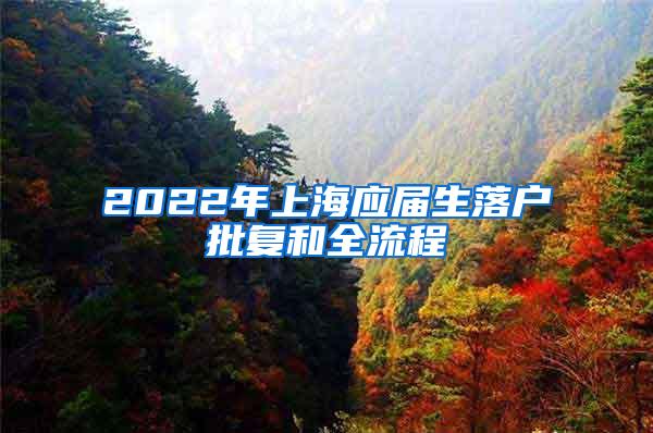 2022年上海应届生落户批复和全流程