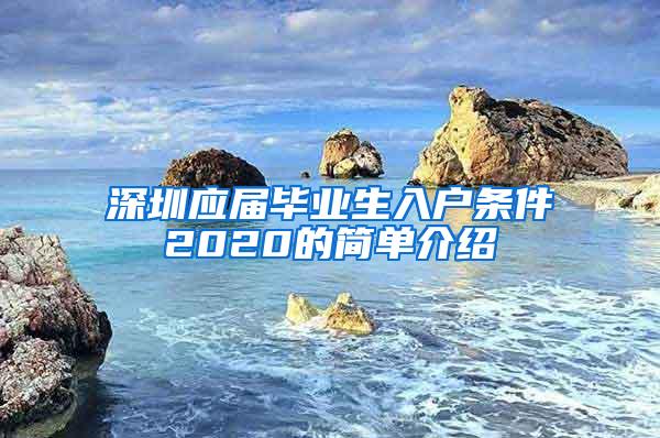 深圳应届毕业生入户条件2020的简单介绍