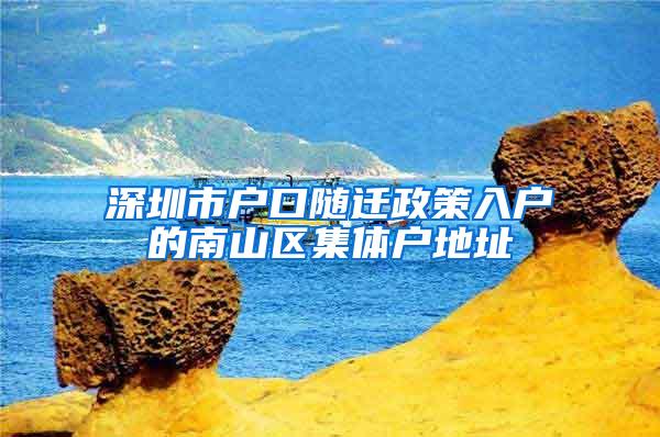 深圳市户口随迁政策入户的南山区集体户地址