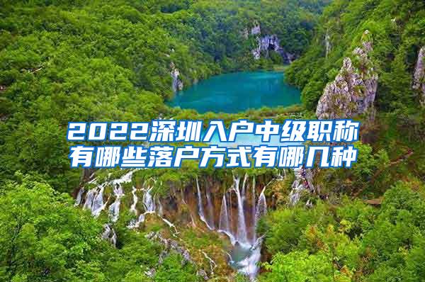 2022深圳入户中级职称有哪些落户方式有哪几种