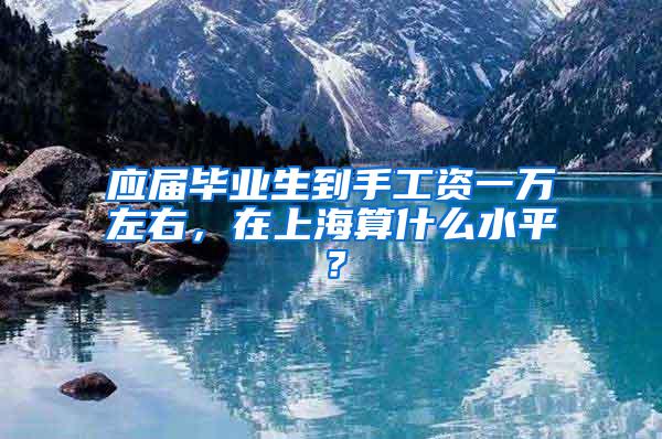 应届毕业生到手工资一万左右，在上海算什么水平？