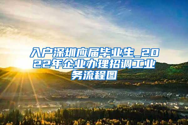 入户深圳应届毕业生_2022年企业办理招调工业务流程图