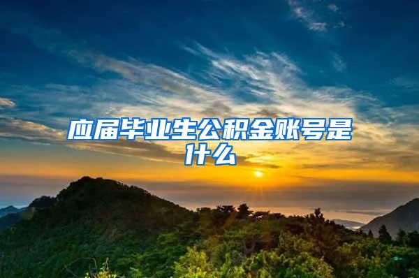 应届毕业生公积金账号是什么