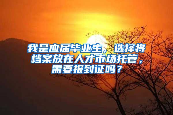 我是应届毕业生，选择将档案放在人才市场托管，需要报到证吗？