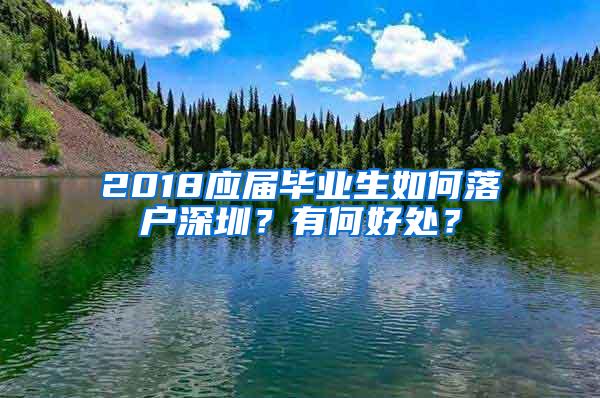 2018应届毕业生如何落户深圳？有何好处？