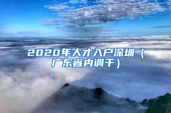 2020年人才入户深圳（广东省内调干）