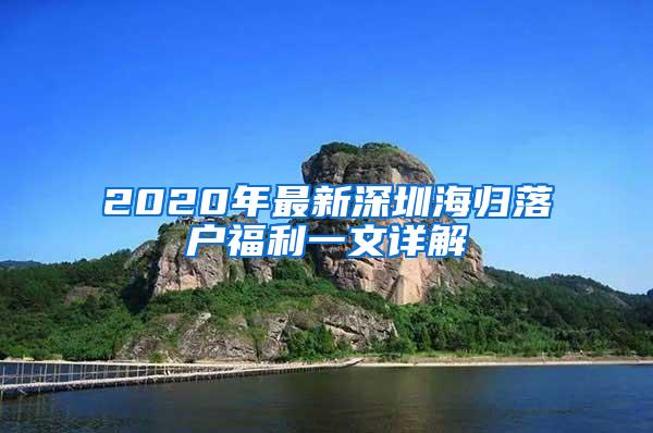 2020年最新深圳海归落户福利一文详解