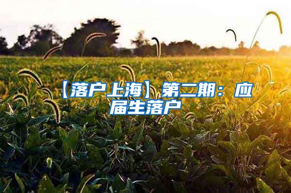 【落户上海】第二期：应届生落户