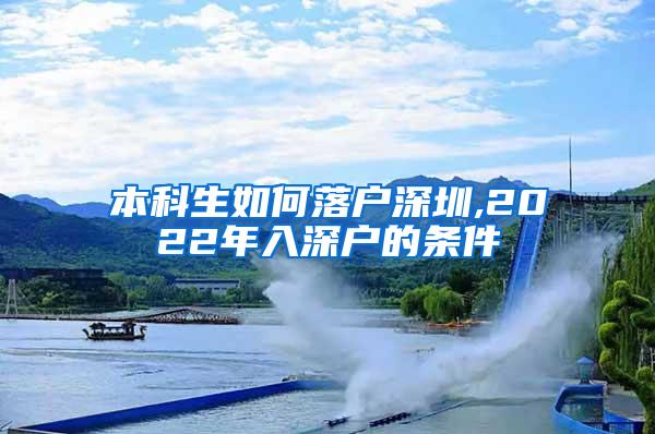 本科生如何落户深圳,2022年入深户的条件