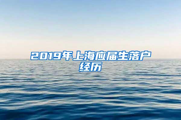 2019年上海应届生落户经历