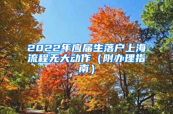 2022年应届生落户上海流程无大动作（附办理指南）