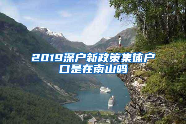 2019深户新政策集体户口是在南山吗