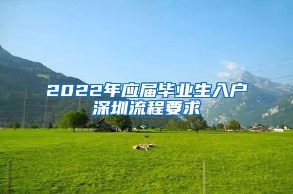 2022年应届毕业生入户深圳流程要求