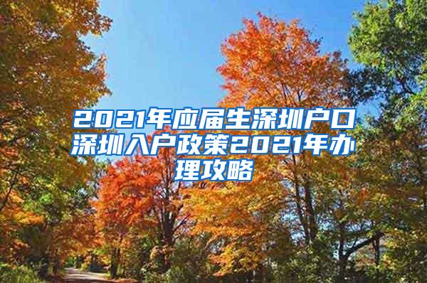 2021年应届生深圳户口深圳入户政策2021年办理攻略