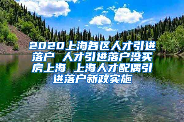 2020上海各区人才引进落户 人才引进落户没买房上海 上海人才配偶引进落户新政实施