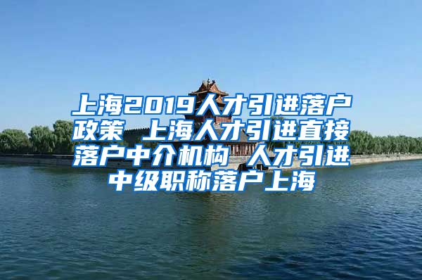 上海2019人才引进落户政策 上海人才引进直接落户中介机构 人才引进中级职称落户上海