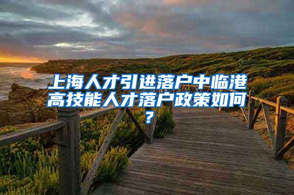 上海人才引进落户中临港高技能人才落户政策如何？