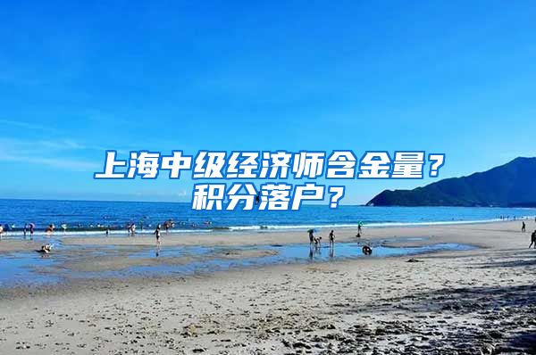 上海中级经济师含金量？积分落户？