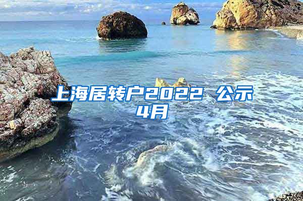 上海居转户2022 公示4月