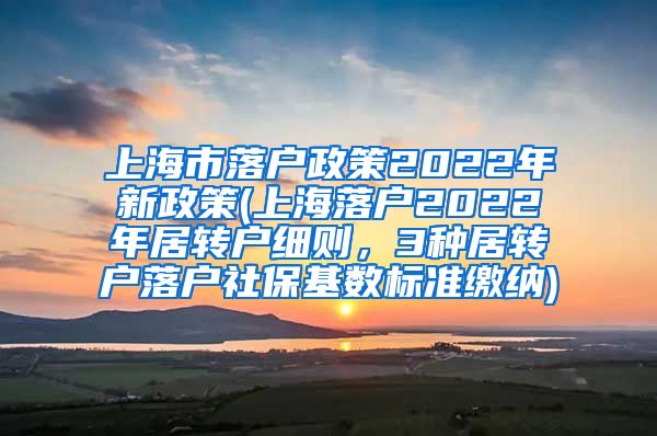 上海市落户政策2022年新政策(上海落户2022年居转户细则，3种居转户落户社保基数标准缴纳)