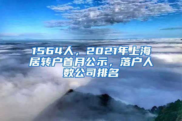 1564人，2021年上海居转户首月公示，落户人数公司排名