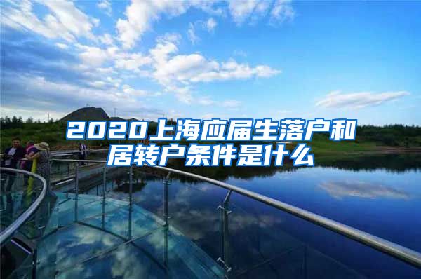 2020上海应届生落户和居转户条件是什么