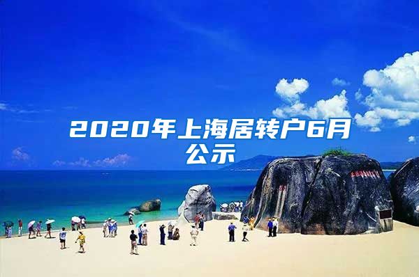 2020年上海居转户6月公示