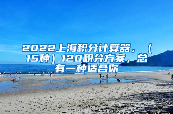 2022上海积分计算器，（15种）120积分方案，总有一种适合你