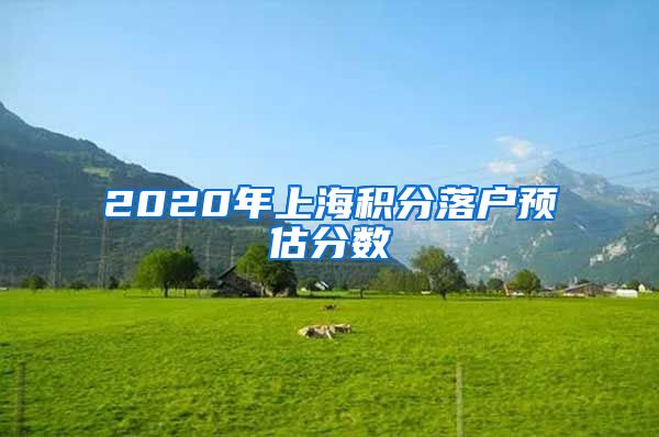 2020年上海积分落户预估分数