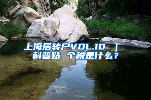 上海居转户VOL.10 ｜ 科普贴 个税是什么？