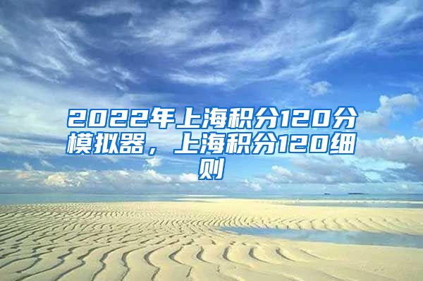 2022年上海积分120分模拟器，上海积分120细则