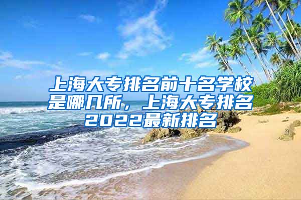 上海大专排名前十名学校是哪几所，上海大专排名2022最新排名