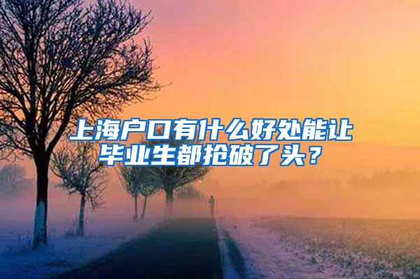 上海户口有什么好处能让毕业生都抢破了头？